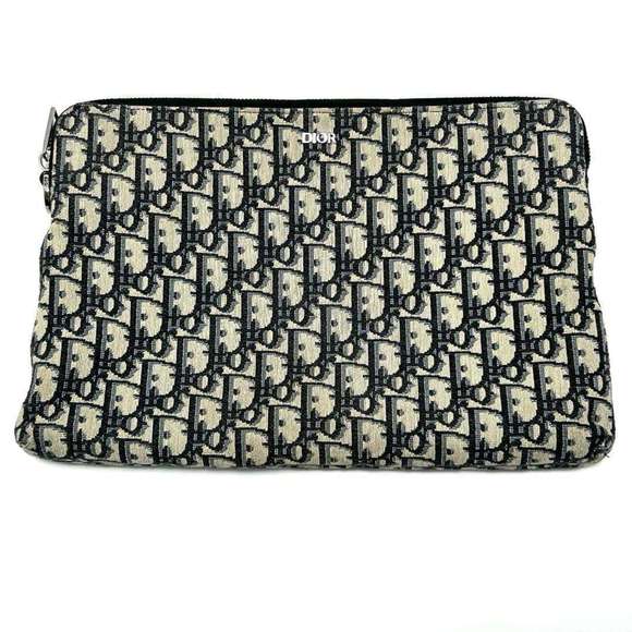SALE) Christian Dior Trotter Canvas Clutch Second Bag Pouch Case